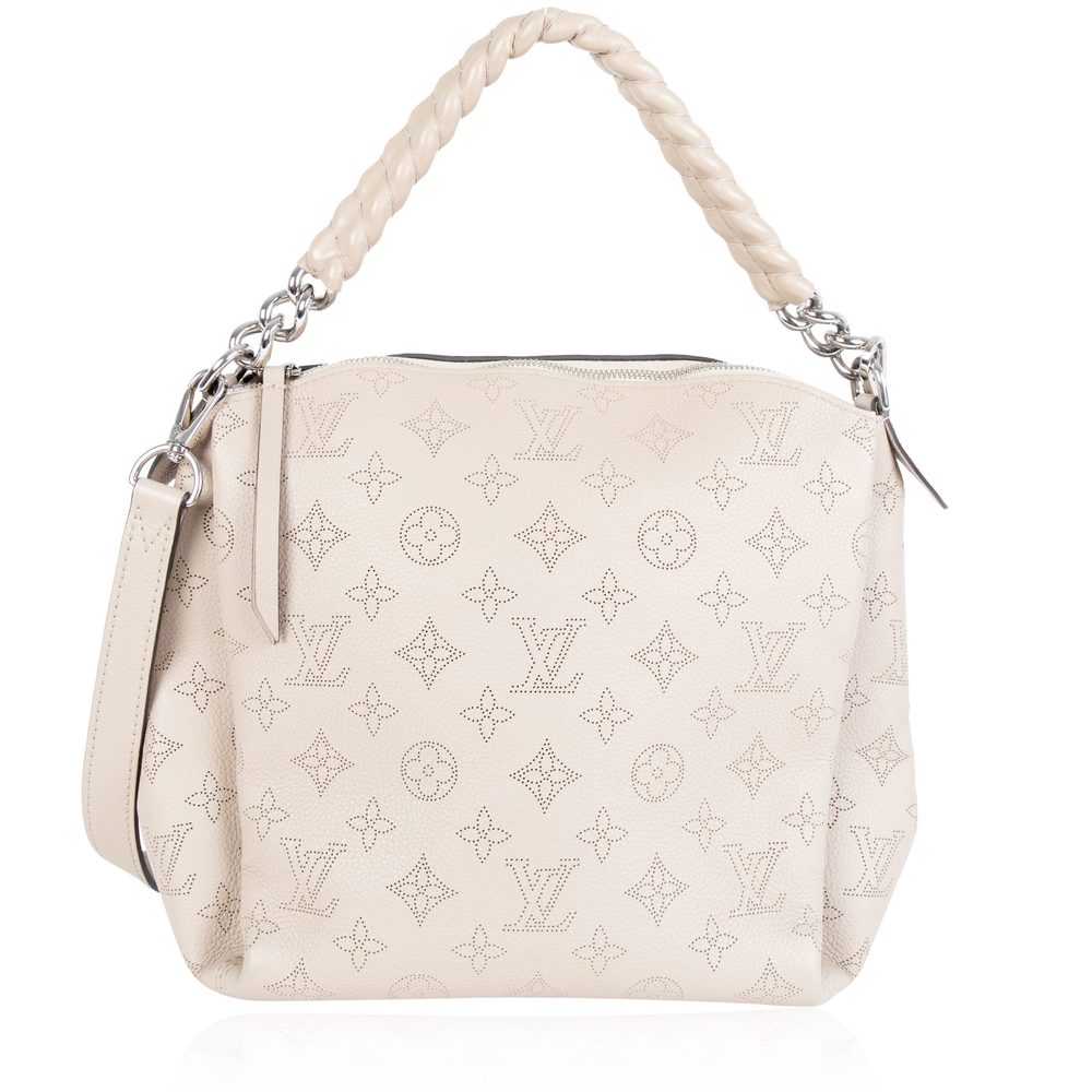 Louis Vuitton Creme Mahina Leather Babylone BB Chain Shoulder Bag